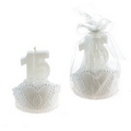 Sweet 15 Tiara Candle - White